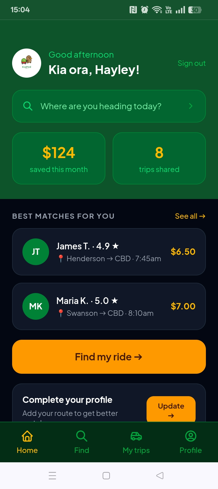 KiwiPool app